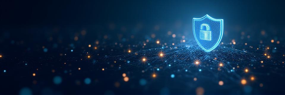 डिजिटल डेटा शील्ड के साथ वैश्विक संचार नेटवर्क, डेटा सुरक्षा और गोपनीयता का प्रतिनिधित्व करता है